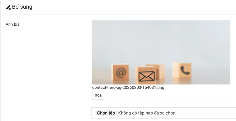 Cập nhật ảnh bìa Trang Liên hệ